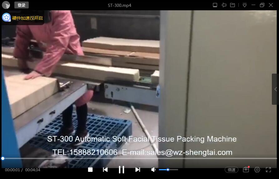 ST-300 Full Automatic Soft Type Facial Tissue Packing Machine